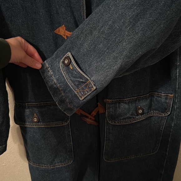 Vintage Chore Jacket Inner View Denim Jacket/ Trench Small - Picture 3 of 4